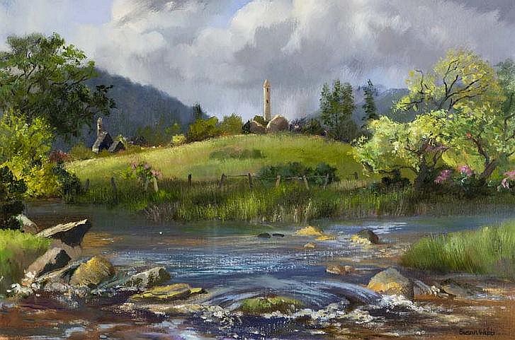 Susan Mary Webb comparable auction result: susan mary webb b 1962 round tower signed lower