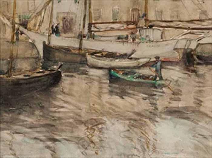 jeka kemp scottish 1876 1967 boats at harbour · McTear's · 2012-05-01 Jeka Kemp comparable auction result: jeka kemp scottish 1876 1967 boats at harbour