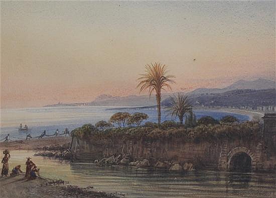 Ercole (1688) Graziani comparable auction result: ercole hercule trachel french 1820 1872 view along the coast with fishermen hauling nets 9 5 x 13 5in