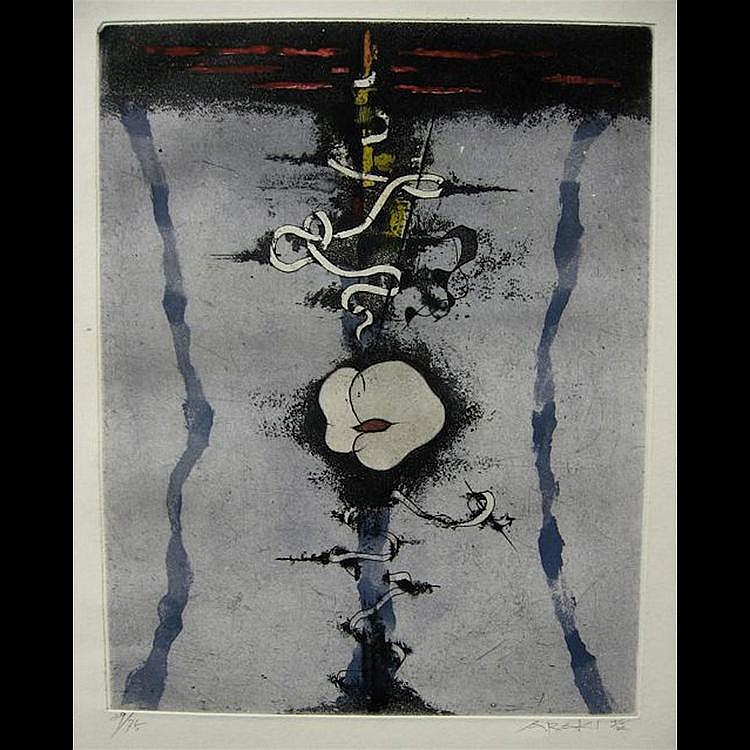 Tetsuo Araki comparable auction result: tetsuo araki japanese 1937 untitled colour