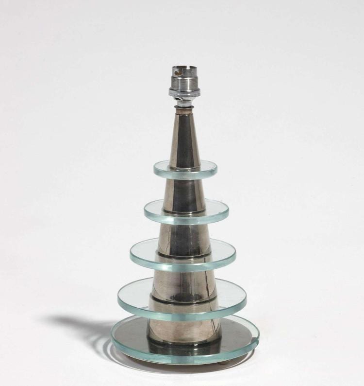 Desny comparable auction result: desny cl ment nauny dit attribu 1900 1969 lampe de table