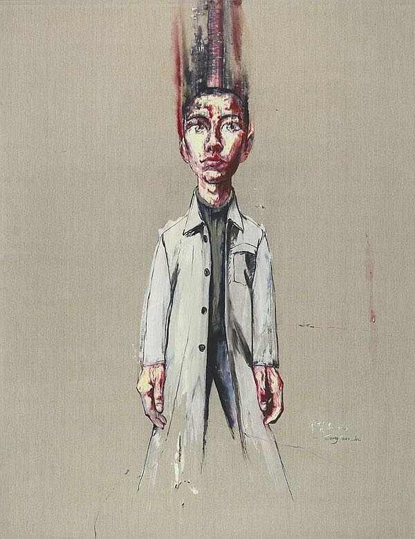 Fanzhi Zeng comparable auction result: zeng fanzhi chinese b 1964 portrait 2005 oil