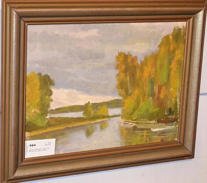 Lennart Rosensohn comparable auction result: lennart rosensohn olja motiv fr n sunne 1945