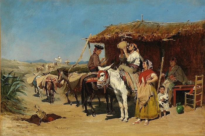 William Ewart Lockhart comparable auction result: william ewart lockhart rastende am wegesrand