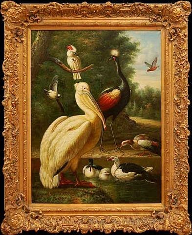 Melchior d'Hondecoeter comparable auction result: after melchior d hondecoeter oil painting