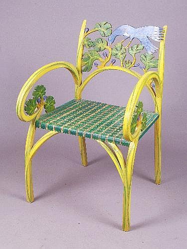 Gerard Rigot comparable auction result: gerard rigot a fret cut and painted beech blue