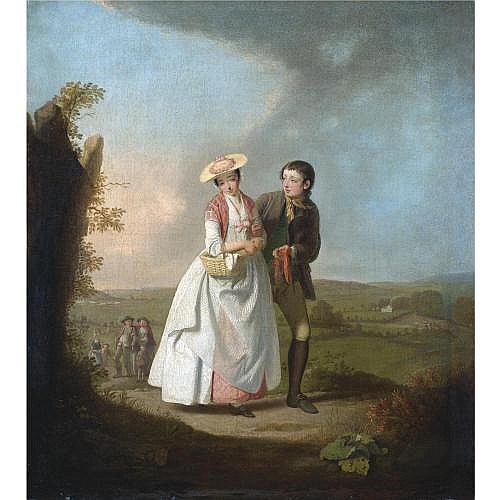 Edward Penny R.A. 1714-1791 , The return from the fair sold by Sotheby's, lot 61 — auction record photograph