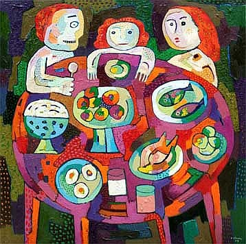 Faizal (b. Solo, C. Java, 1965) Dinner With Family comparable sale