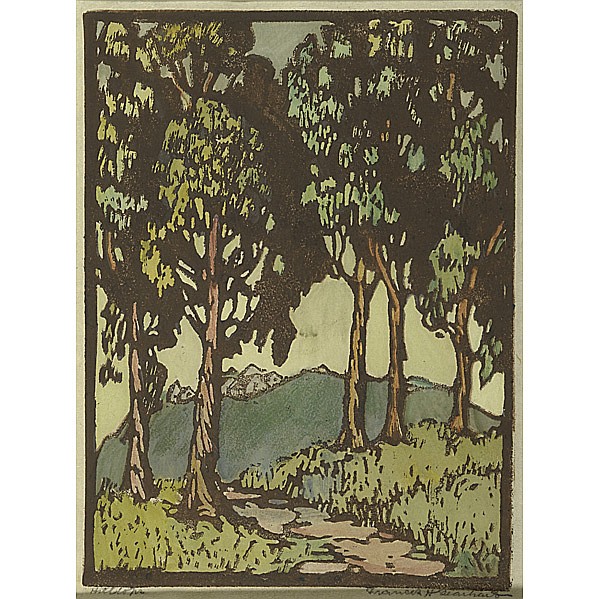 Frances H. Gearhart comparable auction result: frances h gearhart 1869 1958 color woodblock