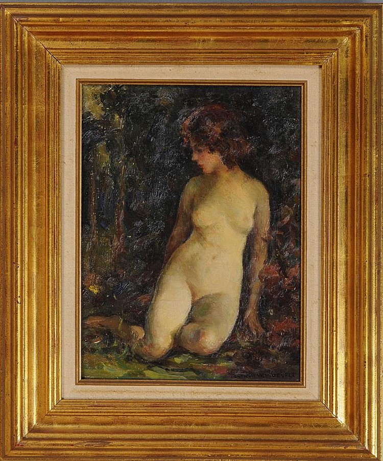 Arthur Woelfle comparable auction result: arthur w woelfle 1873 1936 nude woman