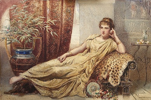 Henry Whatley comparable auction result: henry whatley british 1841 1901 reclining lady