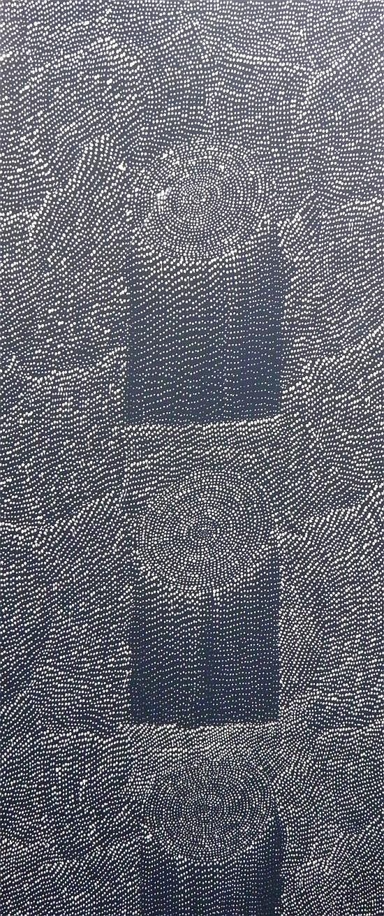 Dolsi Kelly Napangardi comparable auction result: dolsi kelly napangardi rock holes acrylic on linen