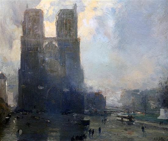 Louis (1867) Gillot comparable auction result: eug ne louis gillot french 1868 1925 view of notre dame 19 5 x 23 5in