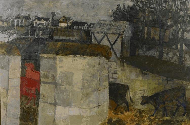 Leonard Rosoman comparable auction result: leonard rosoman british 1913 2012 cows passing