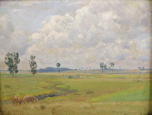 Hermann Reisz comparable auction result: hermann reisz 1865 1920 weidelandschaft mit