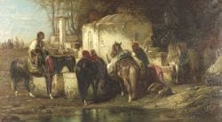 F. Mortimer Lamb comparable auction result: f mortimer lamb american 1861 1936 after adolf schreyer german 1828 1899