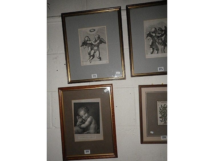 a pair of engravings of putti after annibale · Duke's · 2013-01-29 Annibale DeLotto comparable auction result: a pair of engravings of putti after annibale