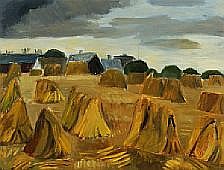 Ebba Carstensen comparable auction result: ebba carstensen harvest landscape signed ebba