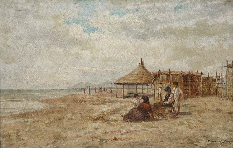 Heinrich Rasch comparable auction result: heinrich rasch 1840 1913 figures at the beach
