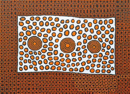 Rosie Nampitjinpa comparable auction result: rosie nampitjinpa yilpikarri acrylic on linen