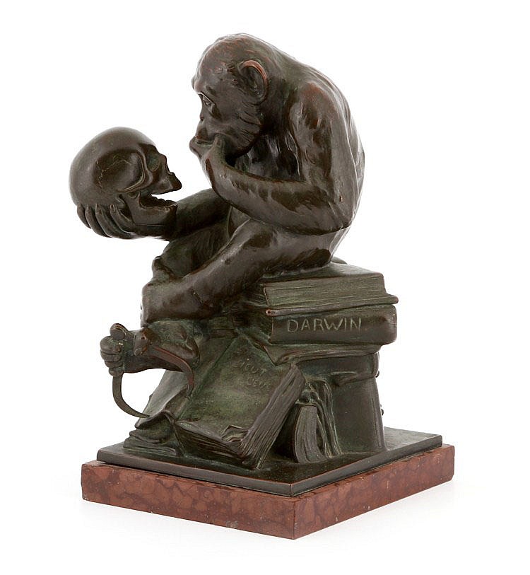Hugo Wolfgang Rheinhold comparable auction result: hugo wolfgang rheinhold 1852 1900 darwin monkey