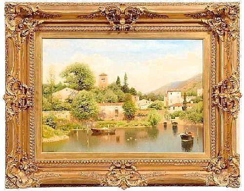 Henry P. Smith Italian painting (Henry Pember sold by Brunk Auctions, lot 259 — auction record photograph