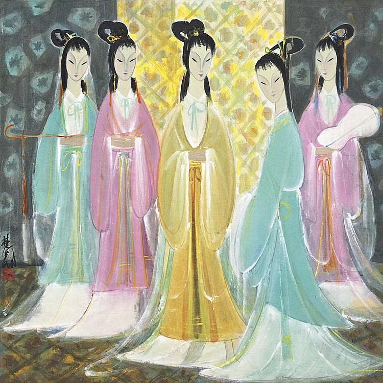 Lin  Fengmian  (1900-1991) comparable sale
