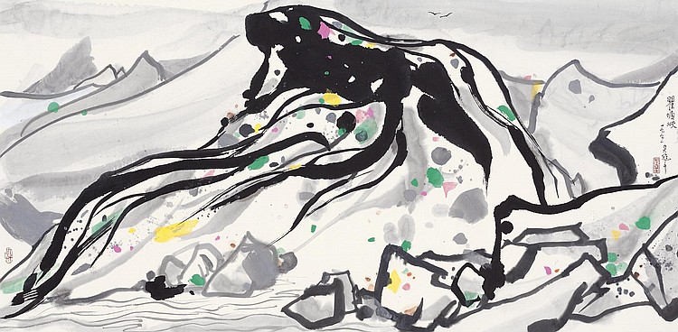 Wu  Guanzhong  (1919-2010) comparable sale