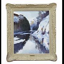 Axel Lind comparable auction result: axel lind 1907 2011 vinterlandskap signerad axel