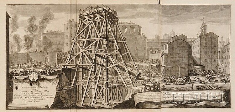 Arnold van Westerhout comparable auction result: arnold van westerhout flemish 1651 1725 scenographia machinae qua clemente xi pont max inscribed in the plate arnoldus van wester