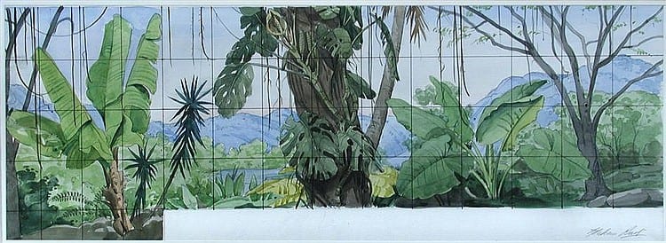Graham Rust comparable auction result: graham rust british b 1942 the jungle wall frontispiece