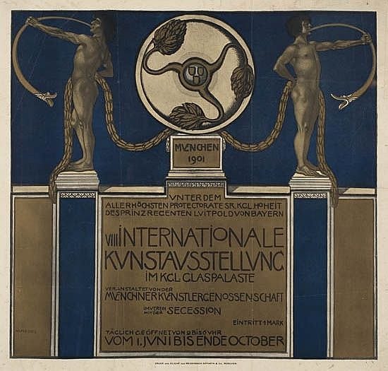 Julius Diez comparable auction result: julius diez 1870 1957 viii internationale kunstausstellung 1901 31x33 inches 80x84 cm meisenbach riffarth co munich