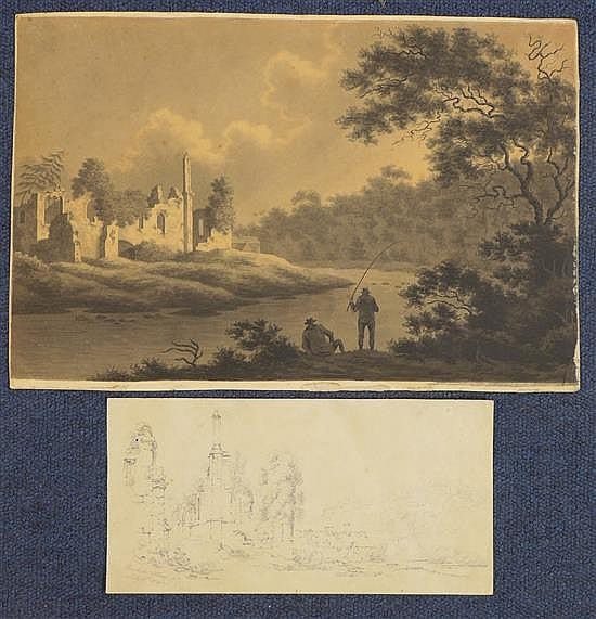 george fennel robson 1788 1833 ruins of finchale abbey nr durham 5 x 10in both unframed · Gorringes · 2013-05-16 George Fennel Robson comparable auction result: george fennel robson 1788 1833 ruins of finchale abbey nr durham 5 x 10in both unframed
