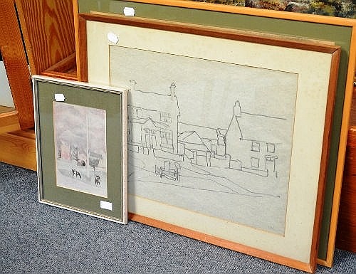 Austin (1911) Wright comparable auction result: austin wright 1911 1997 a view of buildings