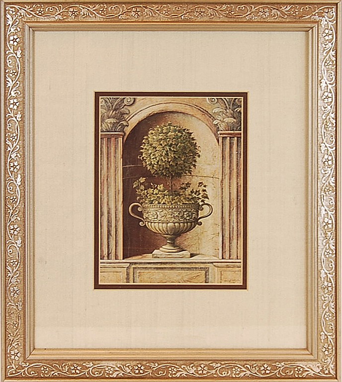 Manuel Loisaca comparable auction result: 2 framed topiary prints