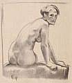 Georg Lührig comparable auction result: georg l hrig weiblicher r ckenakt die h nde aufst tzend 1928