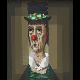 Per Axel Åberg comparable auction result: pelle berg 1909 1964 clown ristad signatur