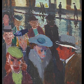 Per Axel Åberg comparable auction result: pelle berg 1909 1964 g tgatan i regnv der
