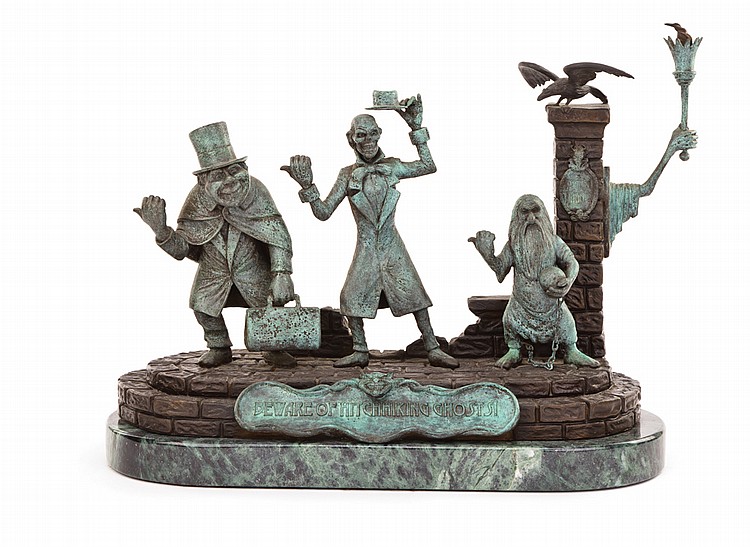 Rare David Smith Haunted Mansion "Hitchhiking Ghosts" Bronze sculpture. sold by Profiles in History, lot 298 — auction record photograph