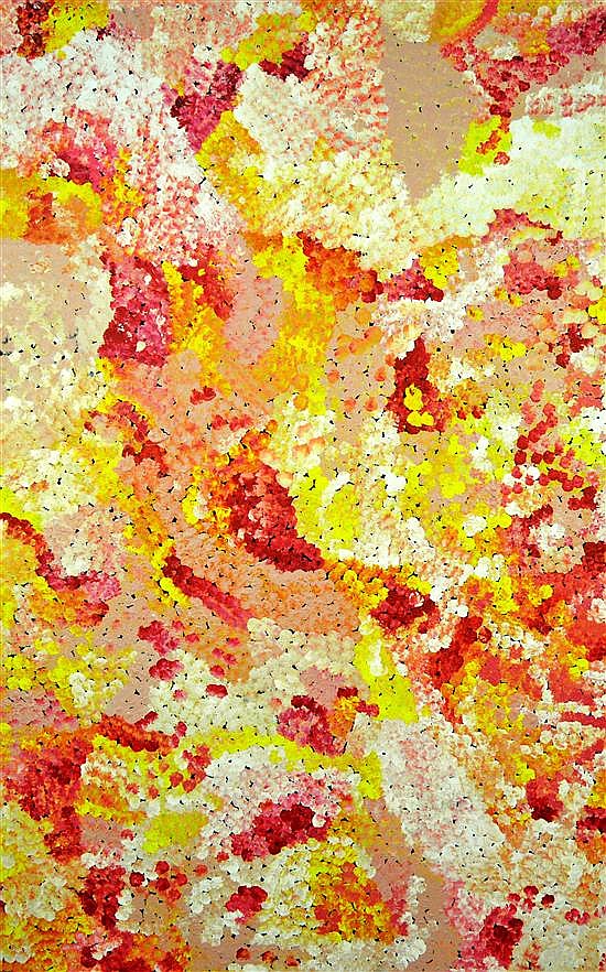 Dora Mbitjana comparable auction result: dora mbitjana bush plum acrylic on linen