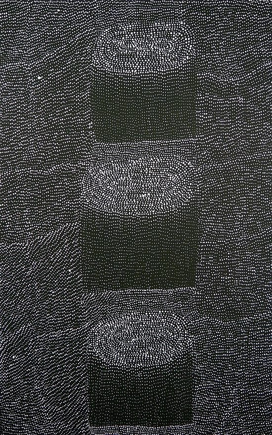 Dolsi Kelly Napangardi comparable auction result: dolsi kelly napangardi rock holes acrylic on canvas