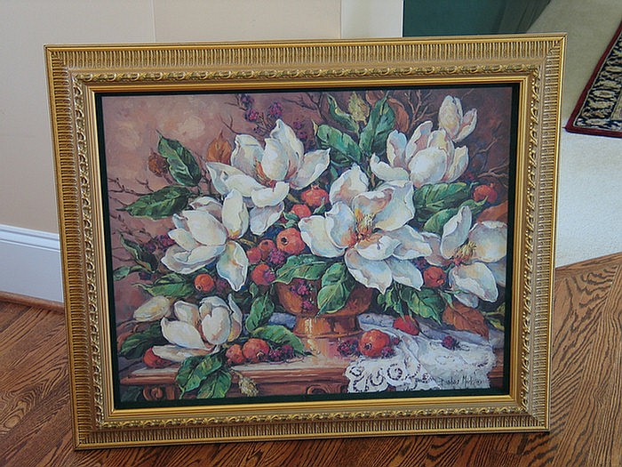 barbara mock oil on canvas fruit floral still life 30 x 37 overall · William Bunch Auctions & Appraisals · 2007-08-21 Barbara Mock comparable auction result: barbara mock oil on canvas fruit floral still life 30 x 37 overall