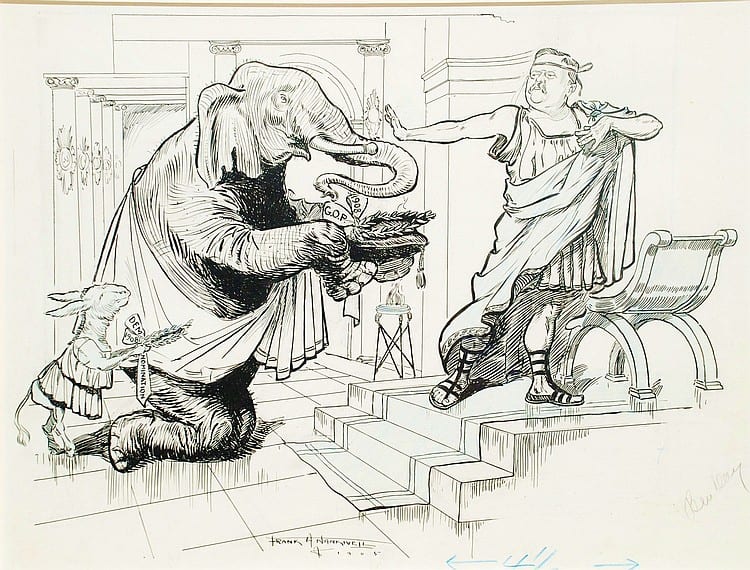 roosevelt as nero by frank arthur nankivell · One of a Kind Collectibles Auctions, LLC · 2013-11-14 Frank Arthur Nankivell comparable auction result: roosevelt as nero by frank arthur nankivell