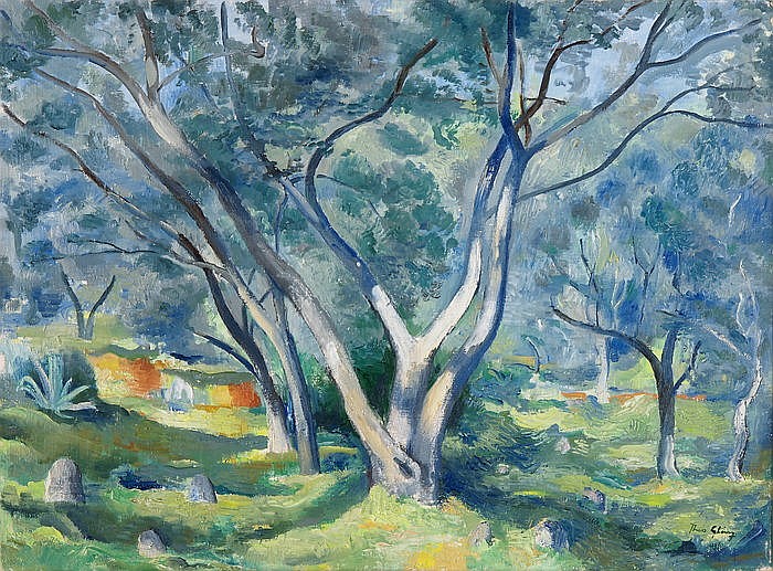 Theo Glinz comparable auction result: olivenhain in korsika