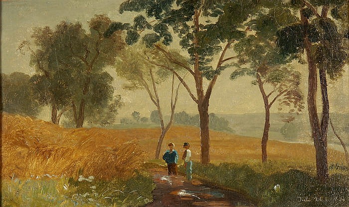 landschaft mit kornfeld · Galerie Fischer Auktionen AG · 2013-11-20 Adolf Stäbli comparable auction result: landschaft mit kornfeld
