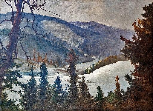 Antal (1861) Neogrády comparable auction result: antal neogr dy hungarian 1861 1942 morning in the tatra