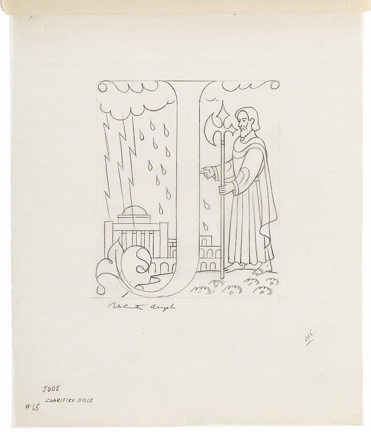 Valenti Angelo comparable auction result: original sketches for illustrations by valenti angelo