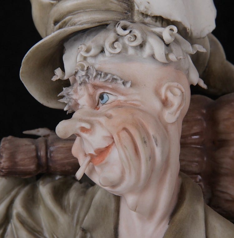 Tiziano Galli comparable auction result: italian figure of a street sweeper by tiziano galli
