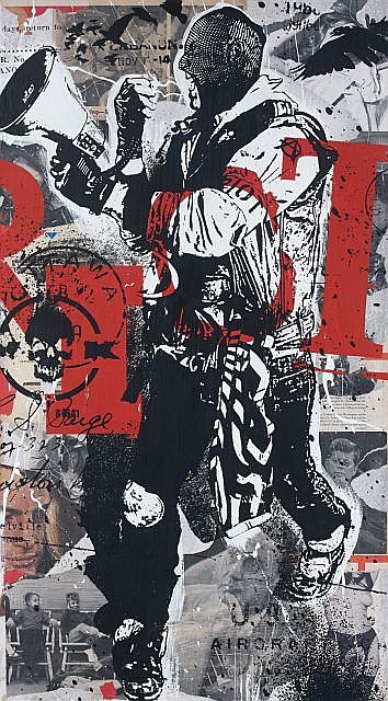 WK INTERACT comparable auction result: wk interact n en 1969 sans titre 2013 technique mixte sur fond s rigraphique contrecoll sur panneau de bois