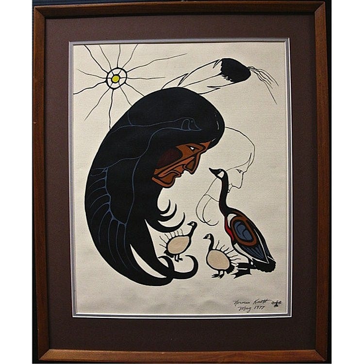 Norman Knott comparable auction result: norman knott native canadian 1945 2003 untitled